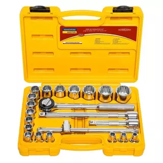 Jogo de soquete estriado 1/2 pol 8 a 32mm 22 pçs Tramontina em Oferta na Shopee
