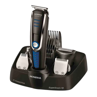 Aparador de Pelos Super Groom 10 em 1 BG-03 Sem Fio Mondial em Oferta na Shopee
