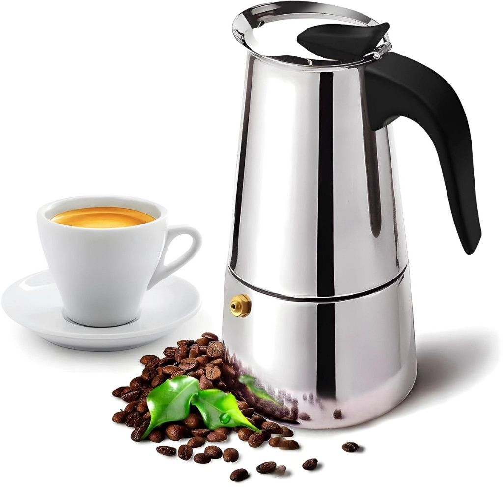 Cafeteira Italiana em Inox Café Expresso 9 Xícaras