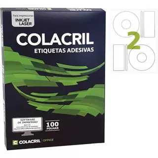 Etiqueta Impressora A4 CD 115MM 100 FLS CA4100CD Colacril