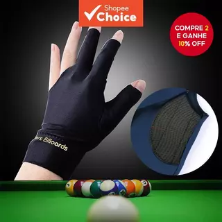 1pc Spandex Snooker Pool De Luvas De Bilhar Taco Mão Esquerda Aberta Acessório De Três Dedos em Oferta na Shopee
