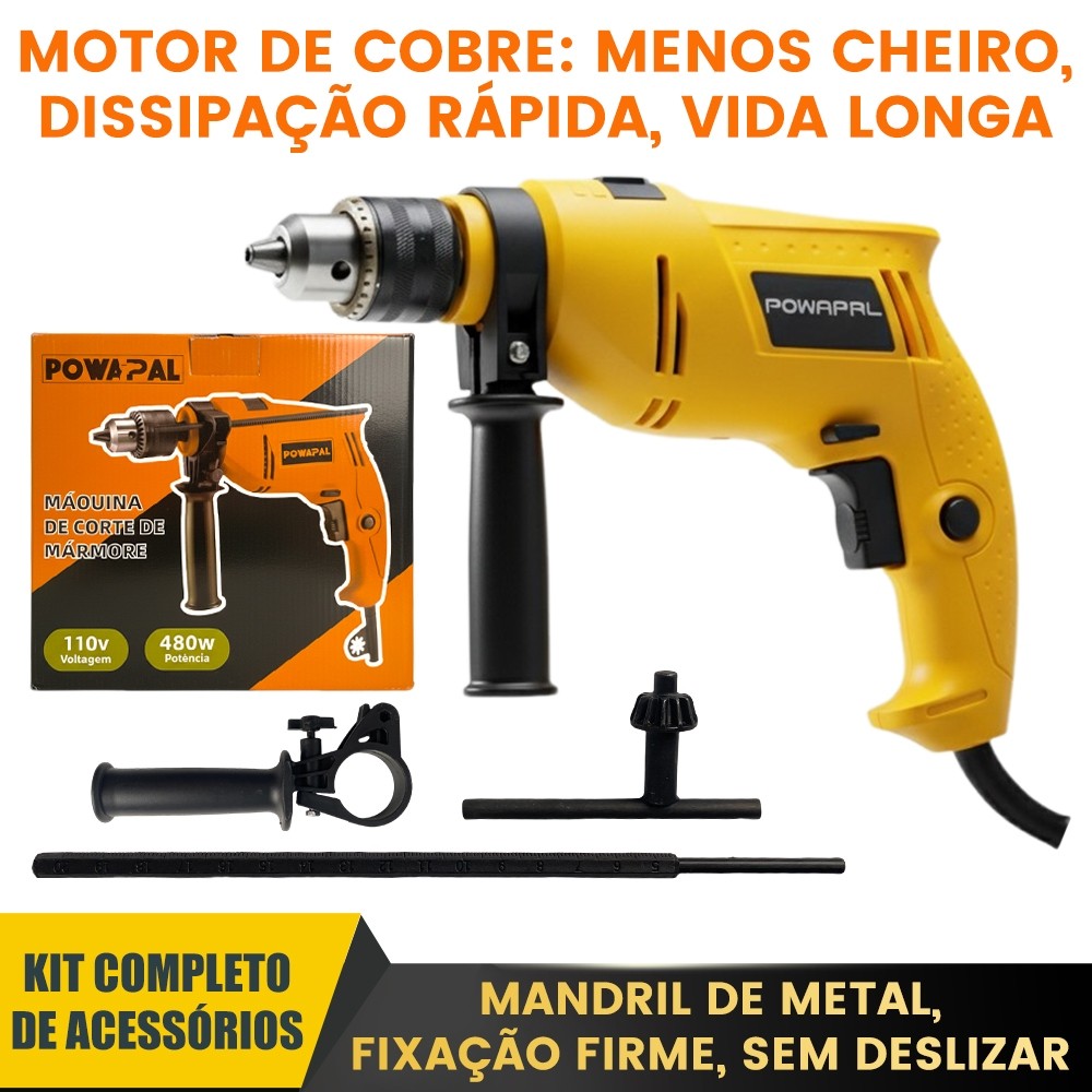Parafusadeira Furadeira Chaves De Impacto Profissionais Furadeira De Impacto 1/2 Pol 13MM 110/220v