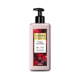 Eudora Instance Frutas Vermelhas Creme Hidratante Desodorante Corporal 400ml em Oferta na Shopee