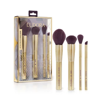 Kit de Pincéis para Maquiagem Festa Gold Shine em Oferta na Shopee