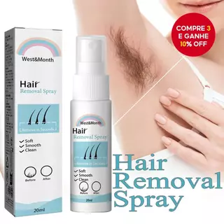 Spray Depilatório Indolor Para Mulheres E Homens, 20ml, Para Biquíni, Áreas Privadas, Corpo E Pernas em Oferta na Shopee