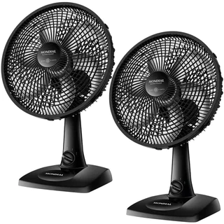 Kit 2 Ventiladores de mesa 30 cm 6 pás com 3 velocidades VSP-30-B Mondial em Oferta na Shopee
