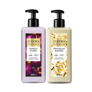 Combo Creme Corporal Instance: Baunilha 400ml + Ameixa e Praliné 400ml em Oferta na Shopee