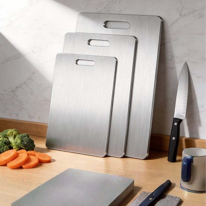 Tábua De Cozinha Inox 304 Grande Resistente E Fácil De Limpar | Shopee Brasil