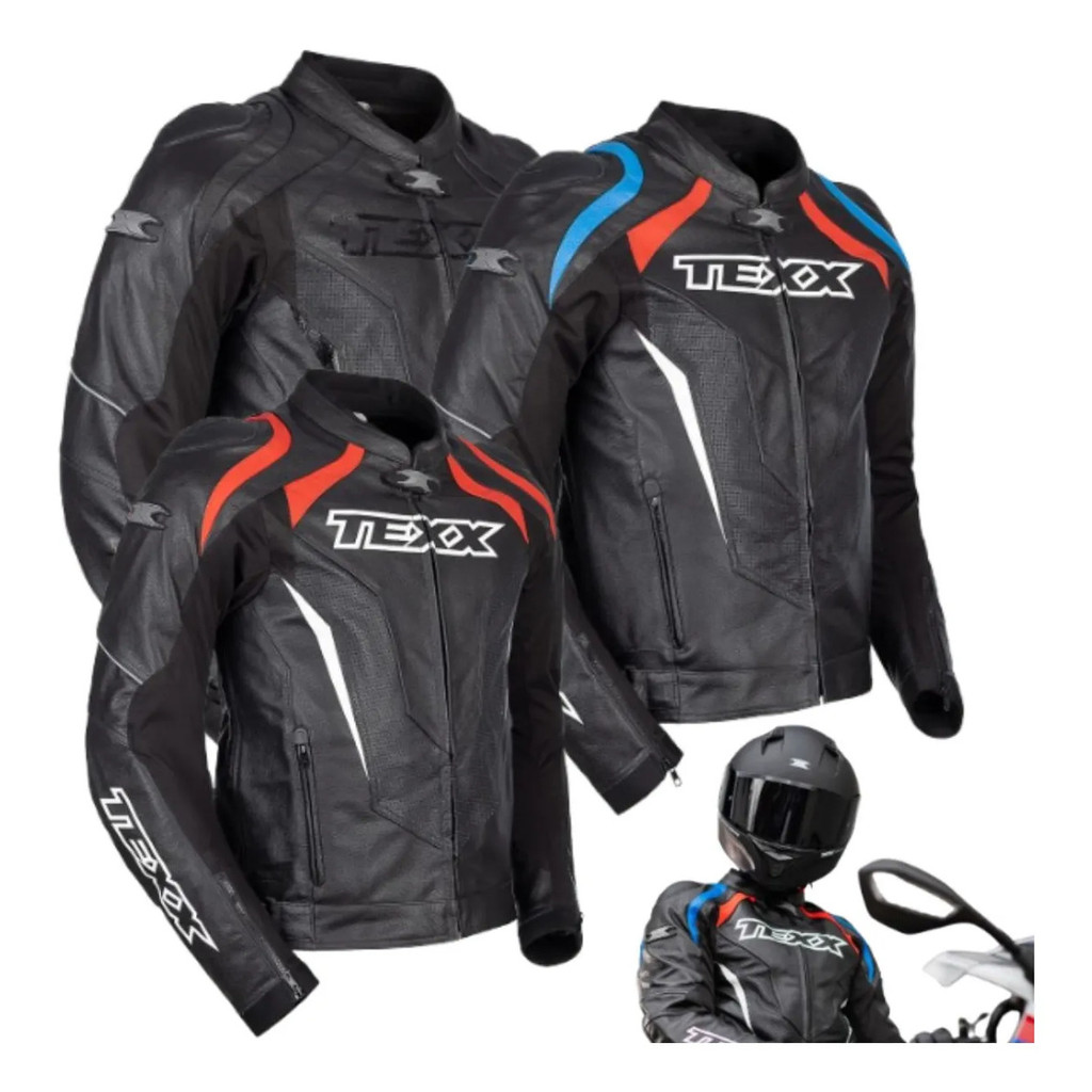 Jaqueta Motociclista Texx Sniper V3 Couro Legítimo Moto Casaco