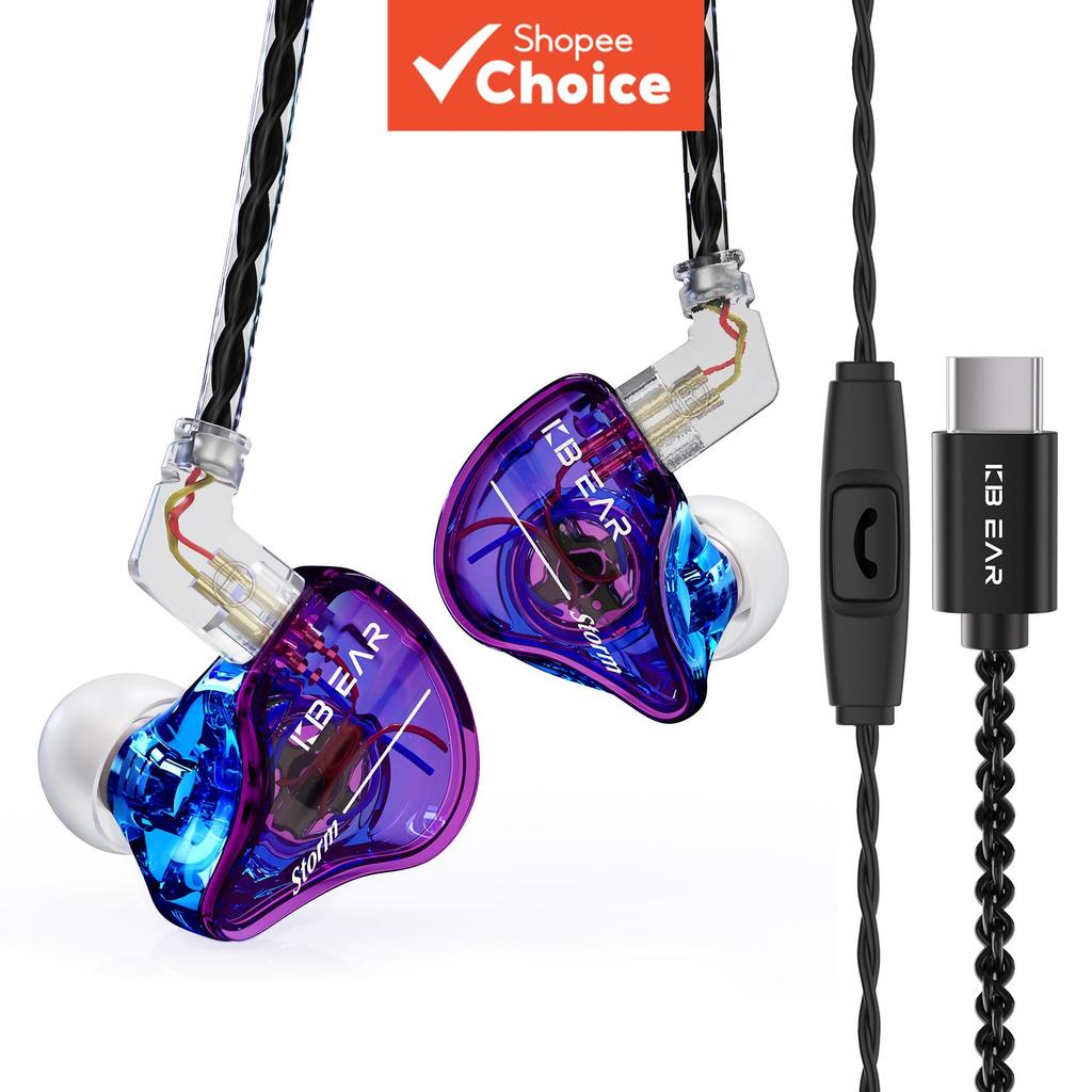 KBEAR Storm Fones de Ouvido Profissionais Intra-Auriculares para ...