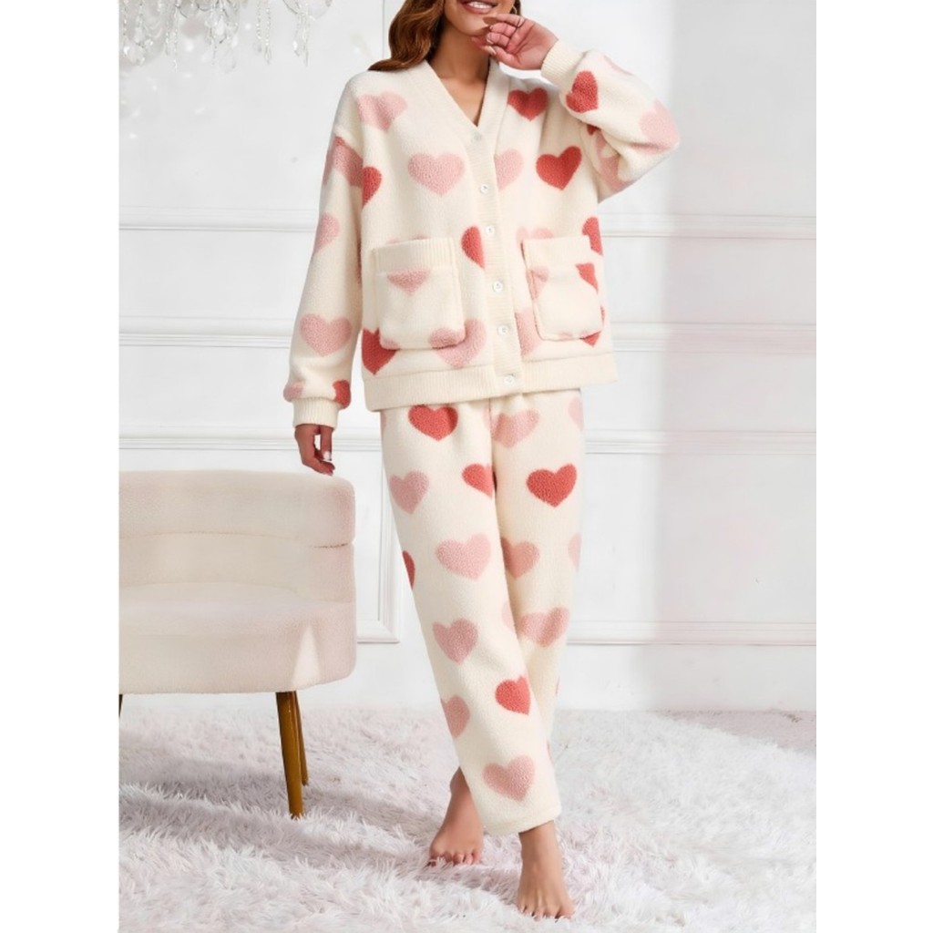 Pijama Feminino Soft Inverno Conjunto Cardigan e Calça  Moda Feminina Inverno, Pijama Quentinho, Confortável e Estiloso em Oferta na Shopee