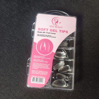 Postiça Soft Gel  Transparente e Leitosa 100 Unidades em Oferta na Shopee