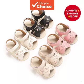 Sandálias De Princesa Bordadas Fofas Para Bebês , Sapatos De Caminhada Sola Plana Macia , Primeiros Caminhantes Por 0 A em Oferta na Shopee