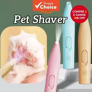 Aparador de Pelos para Patas de Animais com Luz LED, Máquina de Tosa para Cães e Gatos, Lâmina de Cerâmica, em Oferta na Shopee