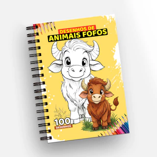 Livro para Colorir Adulto Animais Fofos – 100 Desenhos Antiestresse para Relaxar em Oferta na Shopee
