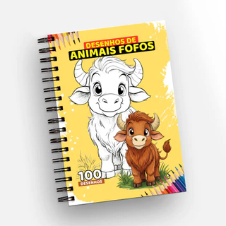 Livro para Colorir Adulto Animais Fofos – 100 Desenhos Antiestresse para Relaxar em Oferta na Shopee