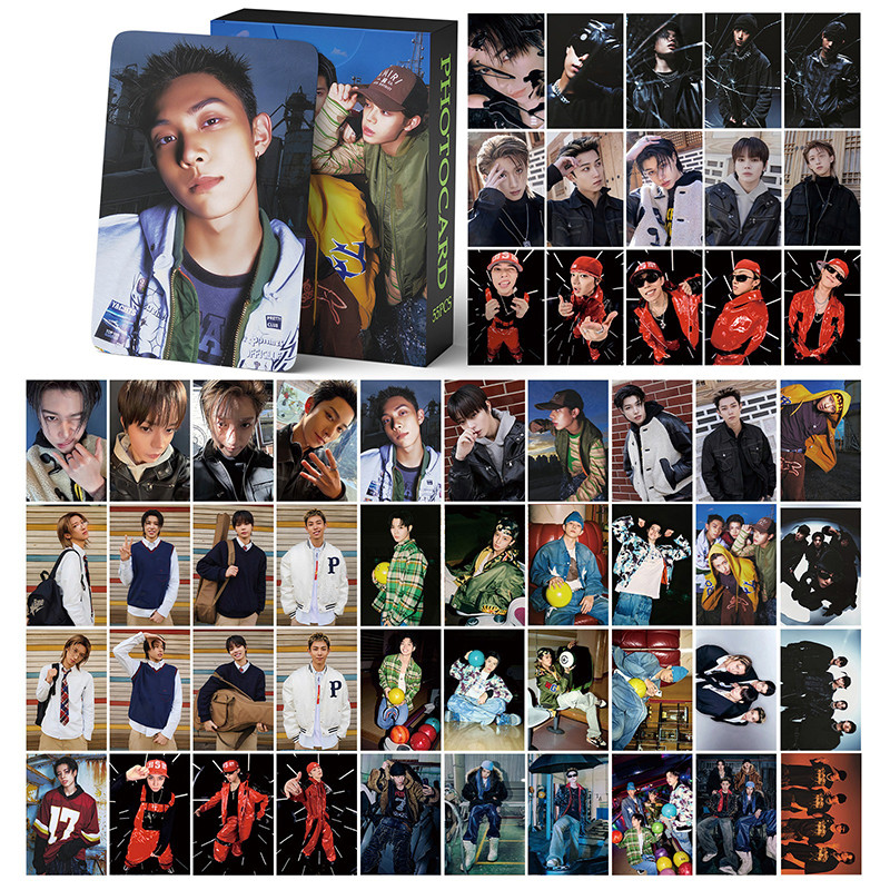 124 Pçs/Caixa LNGSHOT Photocards Holográfico LOMO Cartão Adesivo