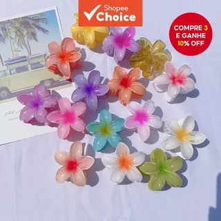 Multicolor 12/24/36 Peças Praia Férias Flor Grampo De Cabelo Conjunto Gradiente Frangipani Garra Doce Estilo Feminino Ac em Oferta na Shopee