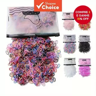 Laços De Cabelo Infantis 1000 Peças Em Formato De Pássaro Colorido Antiderrapante Suave Sem Danos Faixa em Oferta na Shopee