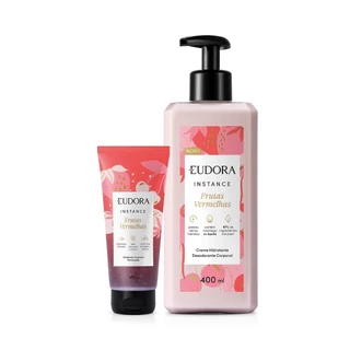 Combo Instance Frutas Vermelhas: Loção Corporal 400ml + Geleia Esfoliante 180g em Oferta na Shopee