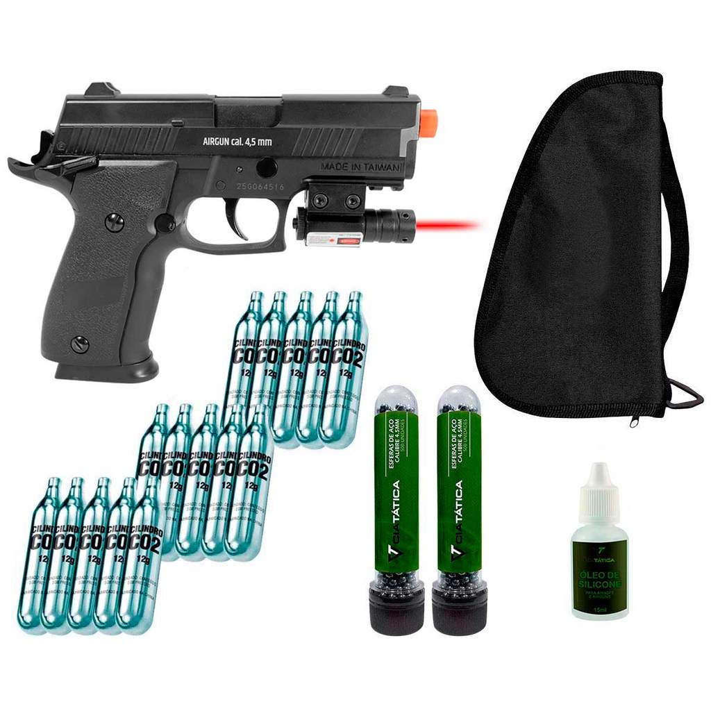 エアーポッツ Pistola Pressão Rossi P226 X5 Co2 4.5mm Blowback Semiautomático