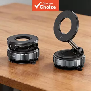 Suporte de Telefone Magnético Estável com Adsorção a Vácuo Rotativo 360° para Painel de Carro