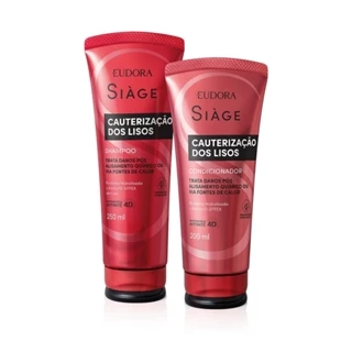 Eudora Kit Siàge Cauterização dos Lisos: Shampoo 250ml + Condicionador 200ml em Oferta na Shopee