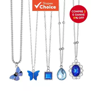 Conjunto De Colar Moderno De 5 Peças Para Mulheres – Joias Elegantes Em Camadas Formato De Coração Forma De Lágrima De B em Oferta na Shopee