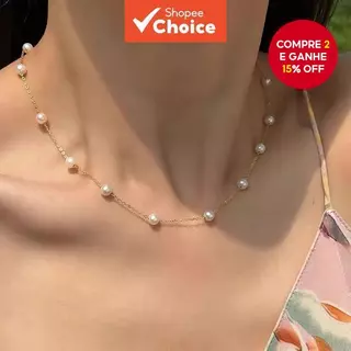 Colar de Pérolas Feminino Leve Luxuoso Combina com Tudo Elegante Joias Femininas Transfronteiriças Simples Cla em Oferta na Shopee