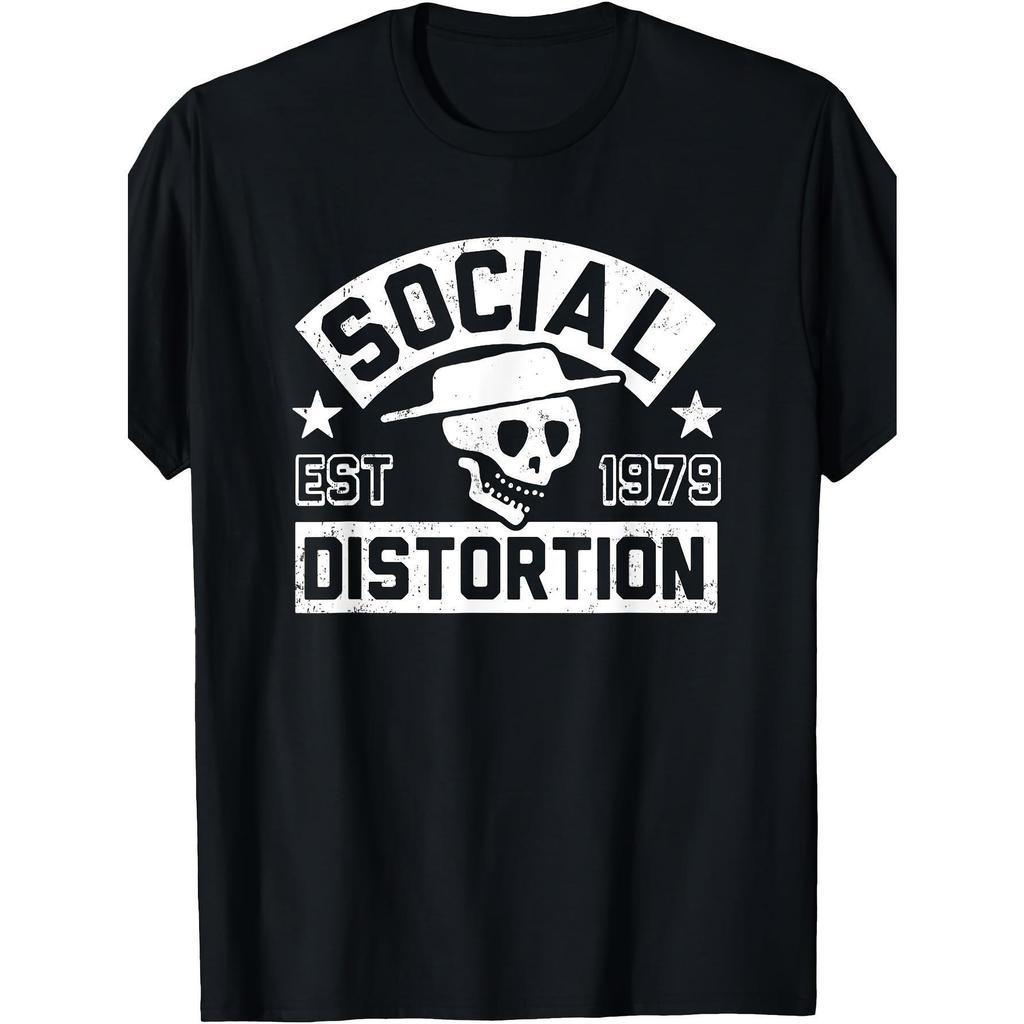 Camiseta Social Distortion 1979 Vintage Caveira & Tweed para