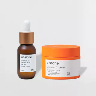 Kit Hidratante Vitamina C + Sérum Ácido Ferúlico (2 Produtos) em Oferta na Shopee