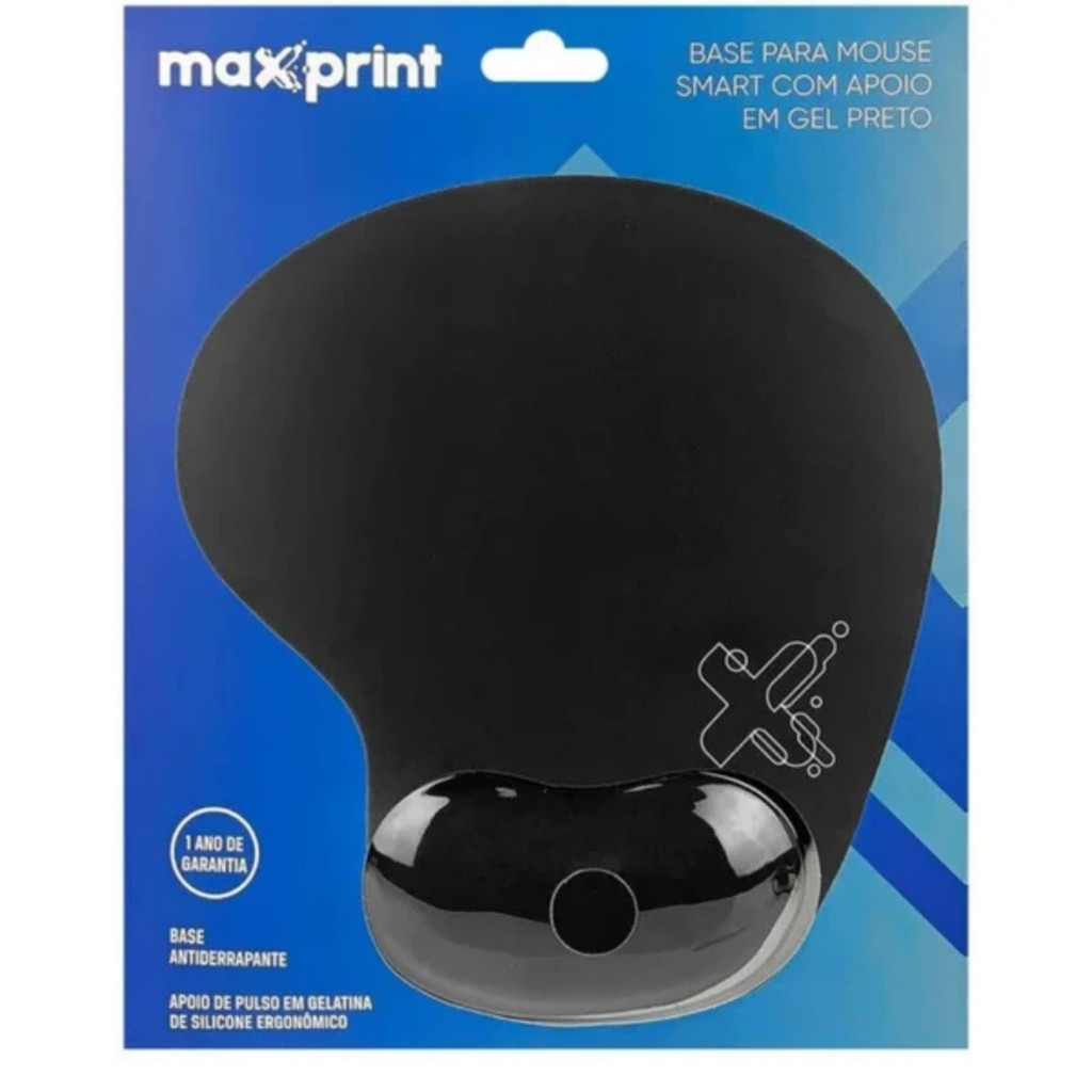 Mouse Pad com Apoio em Gel Preto GR. Smart Maxprint | Shopee Brasil