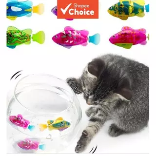 Brinquedo Robótico Elétrico Para Gato E Peixe , Animal De Estimação Interativo Natação Com Luz LED , Realista Ativado Po em Oferta na Shopee