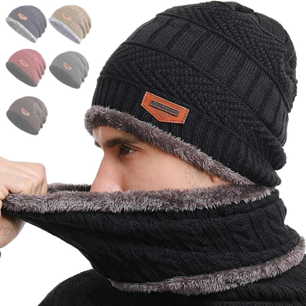Touca de Inverno com Protetor de Pescoço Frio(TOUCA+CACHECOL-02)