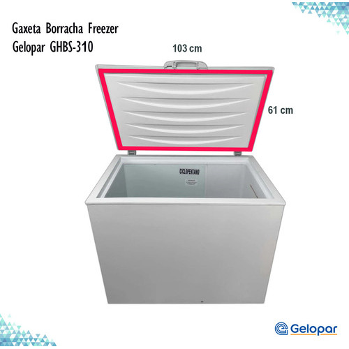 Gaxeta Borracha Freezer Gelopar Horizontal GHBA GHBS-310 - 1
