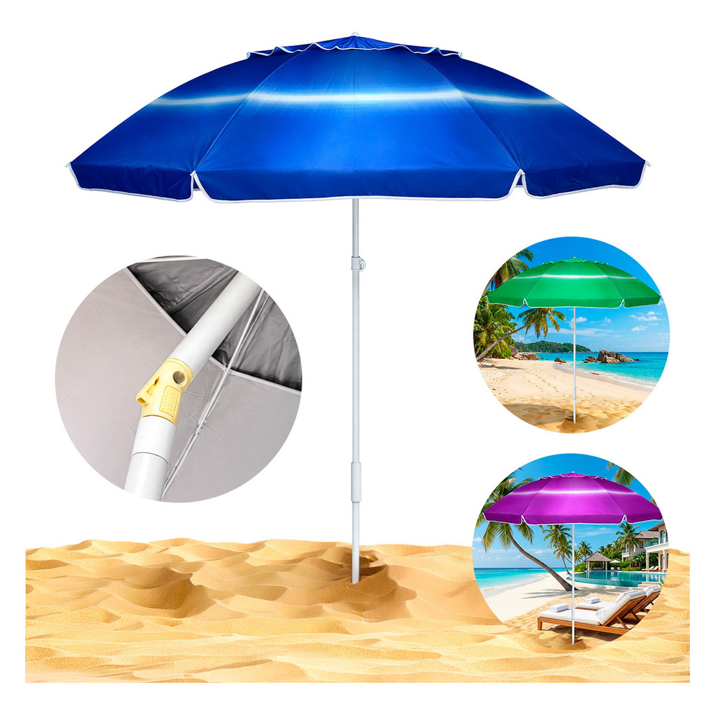 Guarda Sol Gigante 2,40m Uv Praia Piscina Respirável Verão | Shopee Brasil