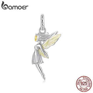 Bamoer 925 Prata Esterlina Pingente Luz Elfo Diy Pulseira Jóias Para Mulher Um Presente Perfeito em Oferta na Shopee
