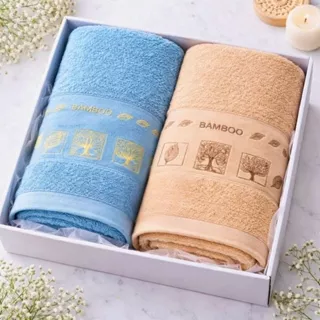 KIT 2 Toalhas de Algodão Ultra Suaves, Fofas e de Secagem Medidas de 70X140 Cm, Spa de Luxo Altamente Absorventes