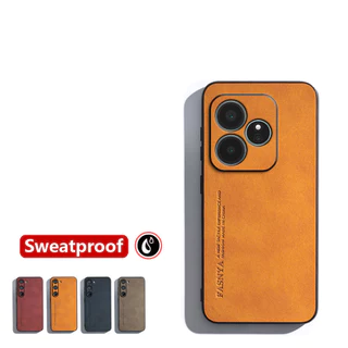 Sensação De Pele Para Realme GT6 GT 6 5G RMX3851 Elegância Retro Couro Caso De Telefone Antiderrapante Sweatproof Capa T