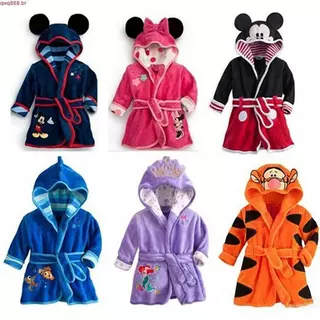 Disney Mickey Minnie Winter Pajamas Crianças Roupa De Dormir Quente Desenho Fofo Noite Para Bebê Menino Menina em Oferta na Shopee