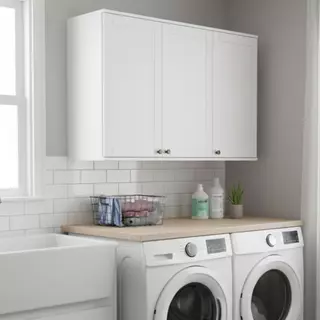 Armário Aéreo 3 Portas em MDF para Lavanderia Branco Carraro em Oferta na Shopee