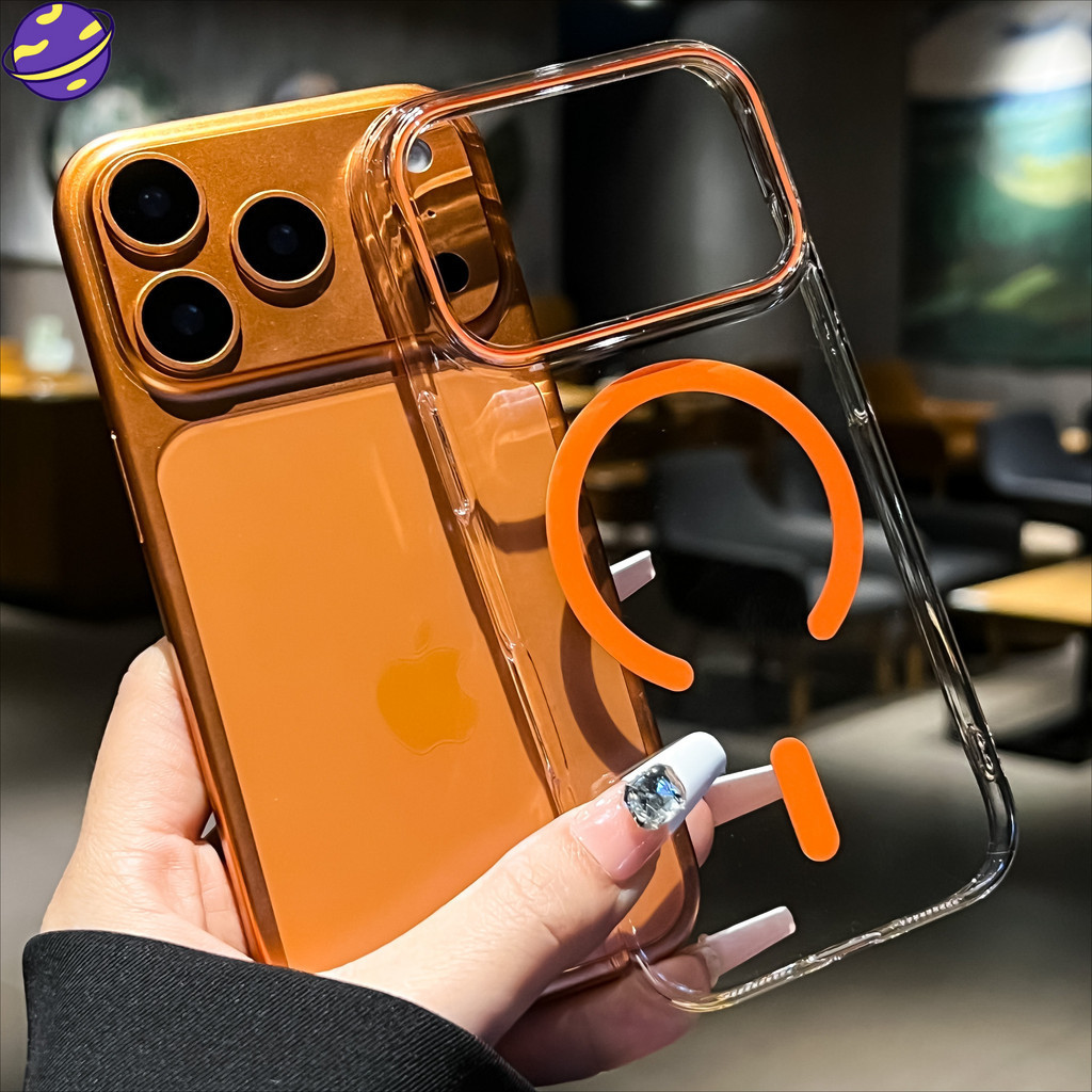 Capa Magnética Acrílica Transparente Ultra Fina para iPhone 17 / 17 Pro / 17 Pro Max
