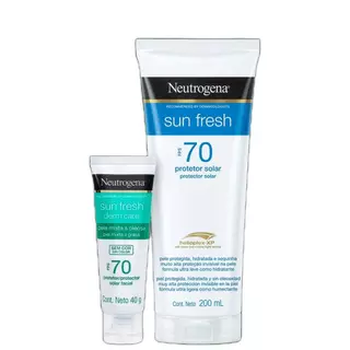 Kit Neutrogena Sun Fresh FPS 70 (2 Produtos) em Oferta na Shopee