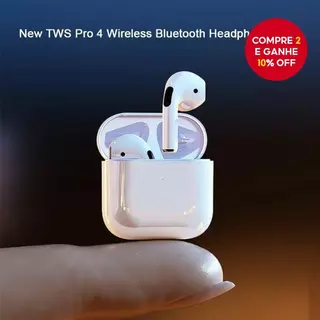 Pro4 Fones de Ouvido TWS Inteligente Touch Redução de Ruído Fones de Ouvido Bluetooth Sem Fio V5.0 com Microfone em Oferta na Shopee
