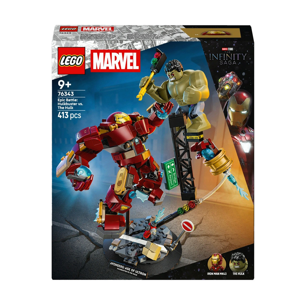 Lego Marvel 76343 Batalha Épica Hulkbuster vs Hulk 413 Peças