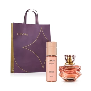Combo Presente Eudora Magnific: Eau de Parfum 75ml + Desodorante Body Spray 100ml + Sacola em Oferta na Shopee