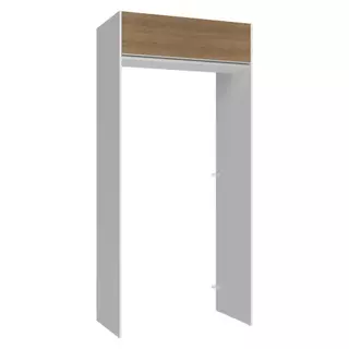 Porta-Geladeira 103 cm 1 Porta Basculante Branco/Rustic Glamy Madesa em Oferta na Shopee