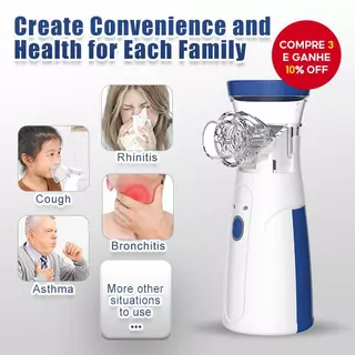 Nebulizador De Malha Portátil , Mini Inalador Silencioso Para Adultos E Crianças , Cuidados Nasais em Oferta na Shopee