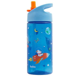 Garrafinha Infantil Criança Resistente Buba Astronauta 380ml em Oferta na Shopee