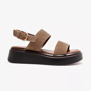 Sandália Feminina Serena Couro Marrom em Oferta na Shopee